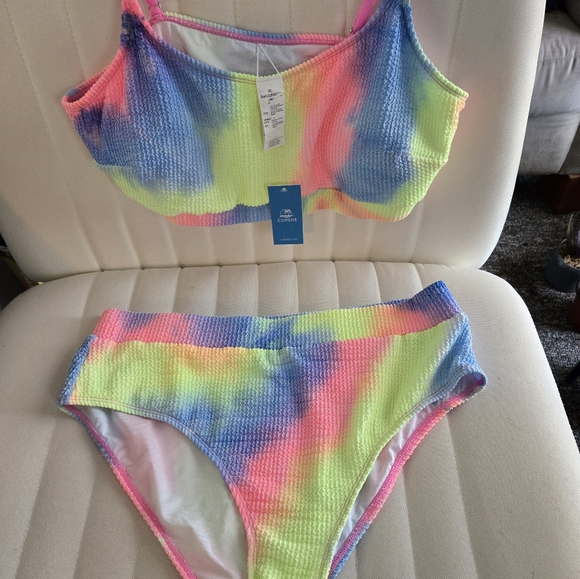 Colorful Tie-Dye Women's Bikini Set - Picture 3 of 4